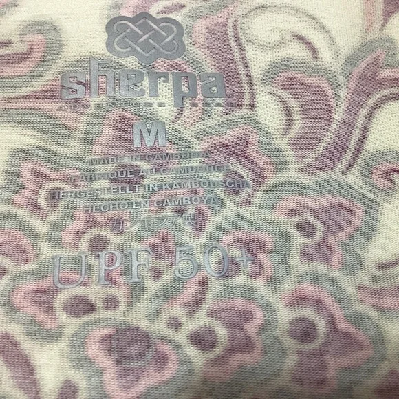 NEW Sherpa Adventure Gear Mala Top in Karnali Sand M Modal/Organic Cotton UPF 50 - Picture 3 of 10